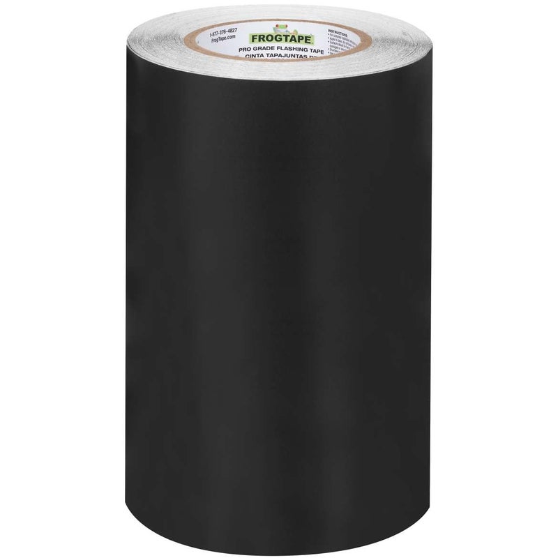 FrogTape شريط فلاشينغ احترافي للنوافذ والأبواب، عرض 9 بوصة - لفة 75 قدم، شريط فلاشينغ مقاوم لجميع الأحوال الجوية والأشعة فوق البنفسجية مع لاصق أكريلي متقدم - 10 مل - أسود - Image 2